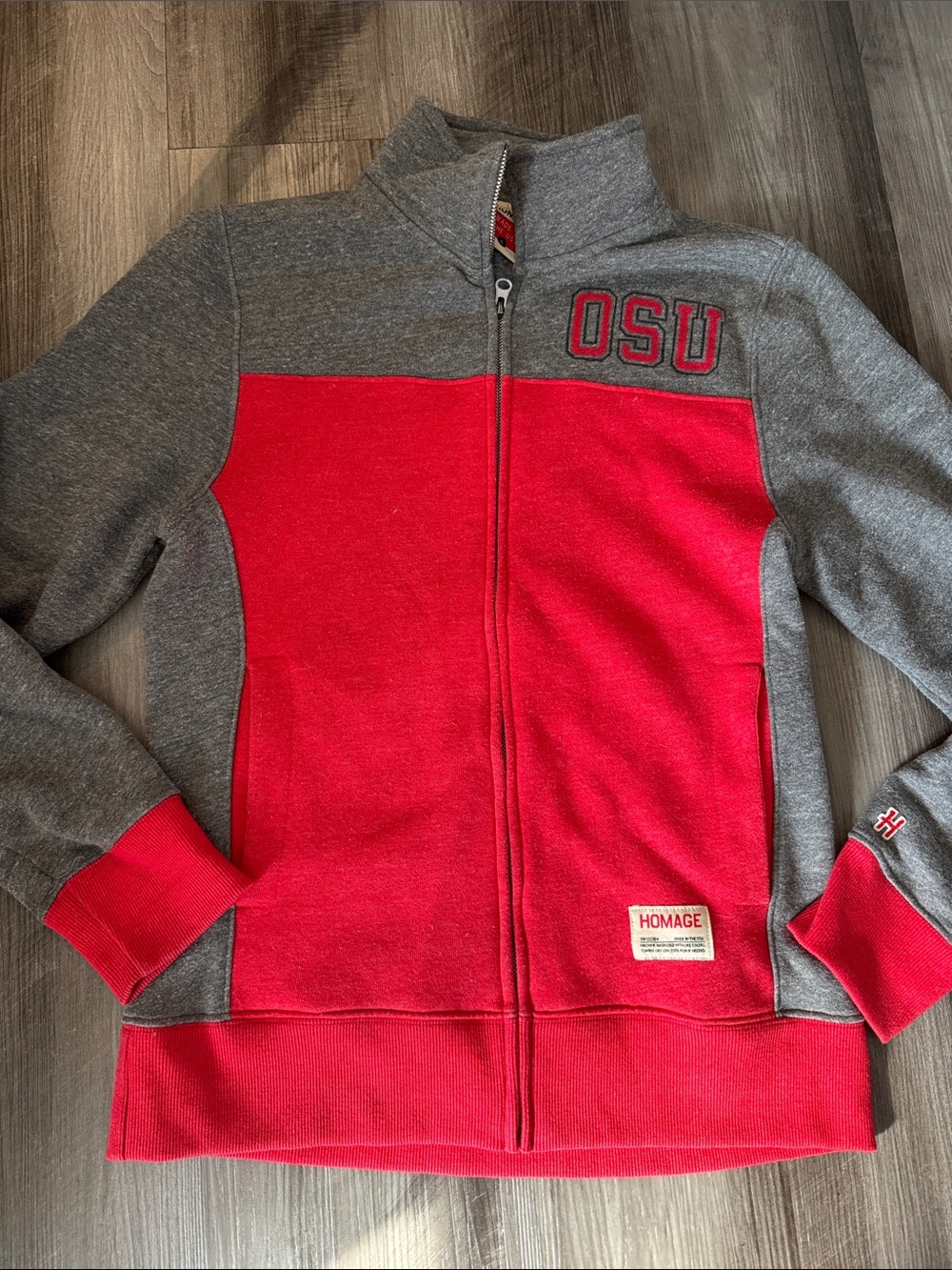 HOMAGE small zip up sweatshirt Ohio State University buckeyes women’s shirt - Picture 1 of 7